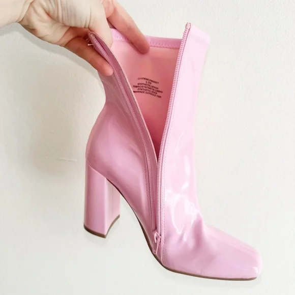 Pink Steve Madden pleather boots women’s 6.5 - Picture 6 of 6